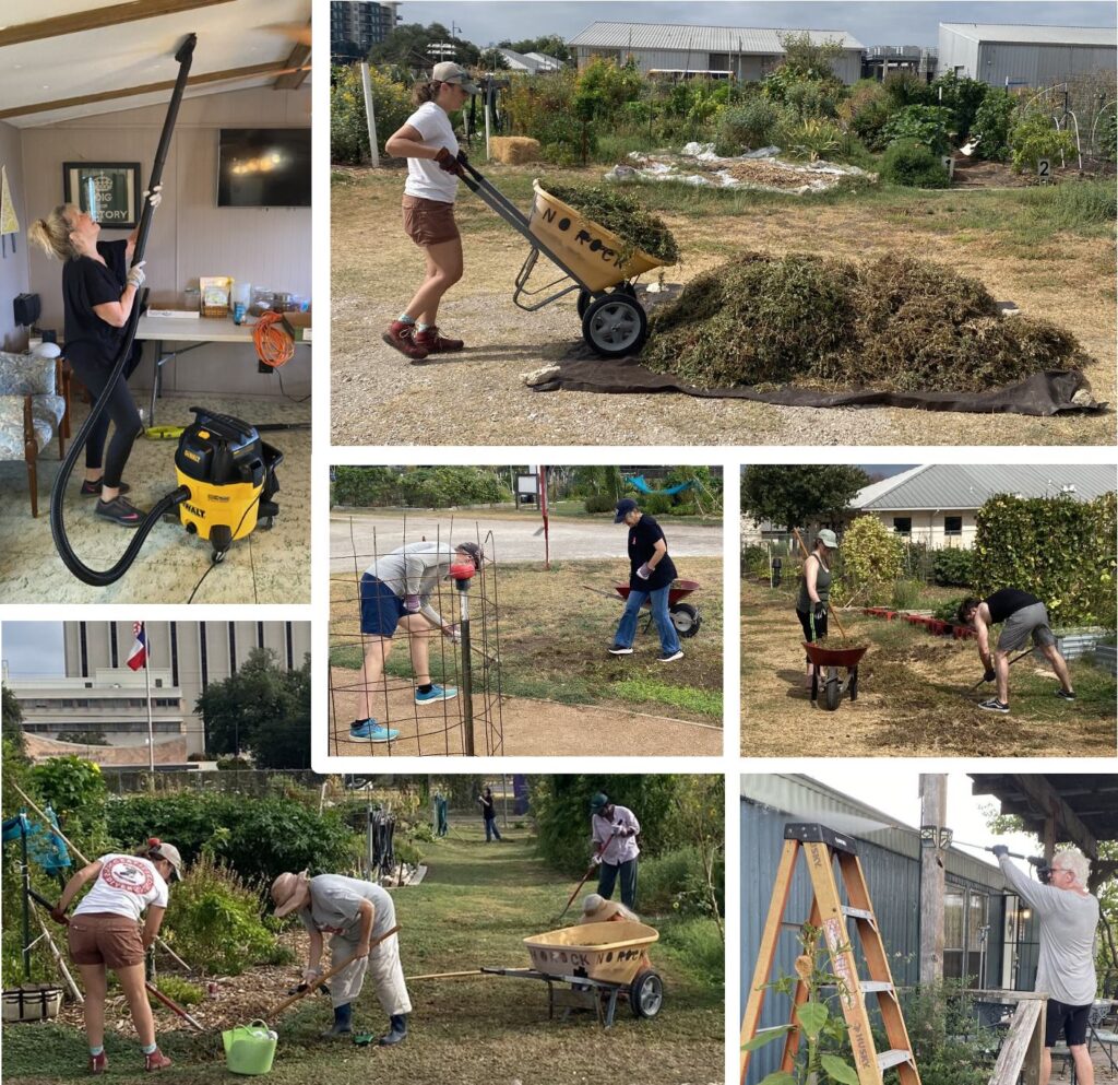 a montage showing a variety of activites performed during the workday